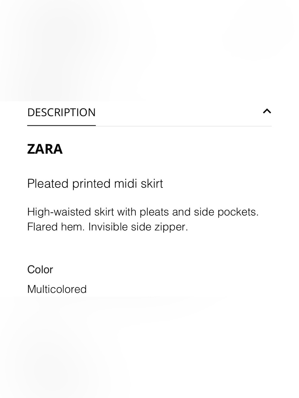 Zara Midi Pleated Printed Skirt Cotton Abstract artsy Skirt , size M - Picture 3 of 14